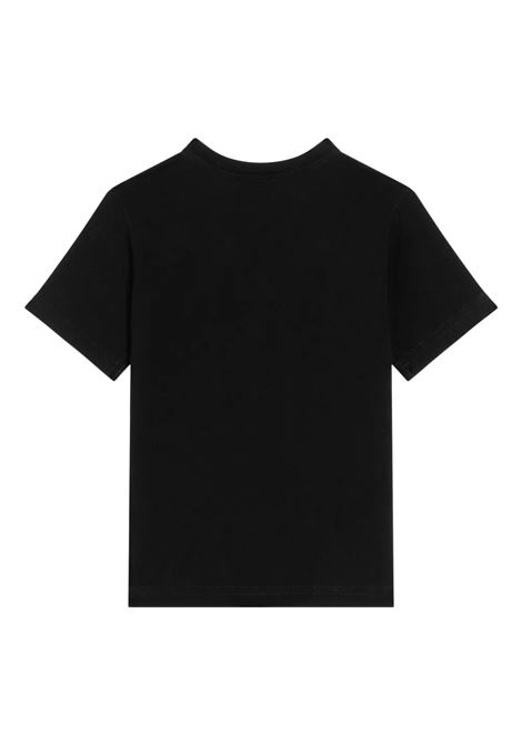 Black T-Shirt with Dolce&Gabbana Logo DOLCE & GABBANA KIDS | L4JTHU-G7PBNN0000